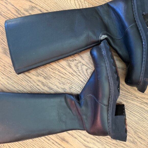 Vintage John Fluevog Black Leather Knee-High Boots - Picture 2 of 8